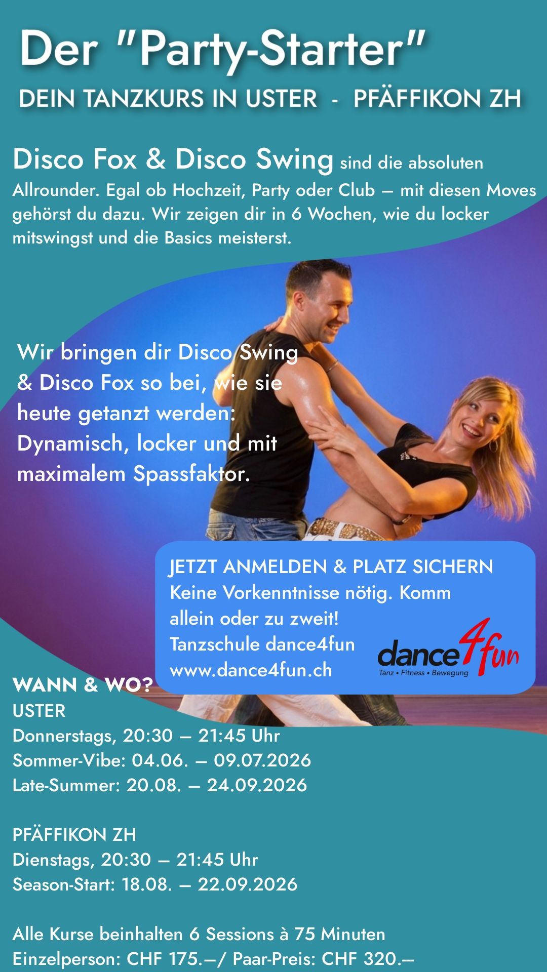 Tanzkurs Disco Swing / Disco Fox