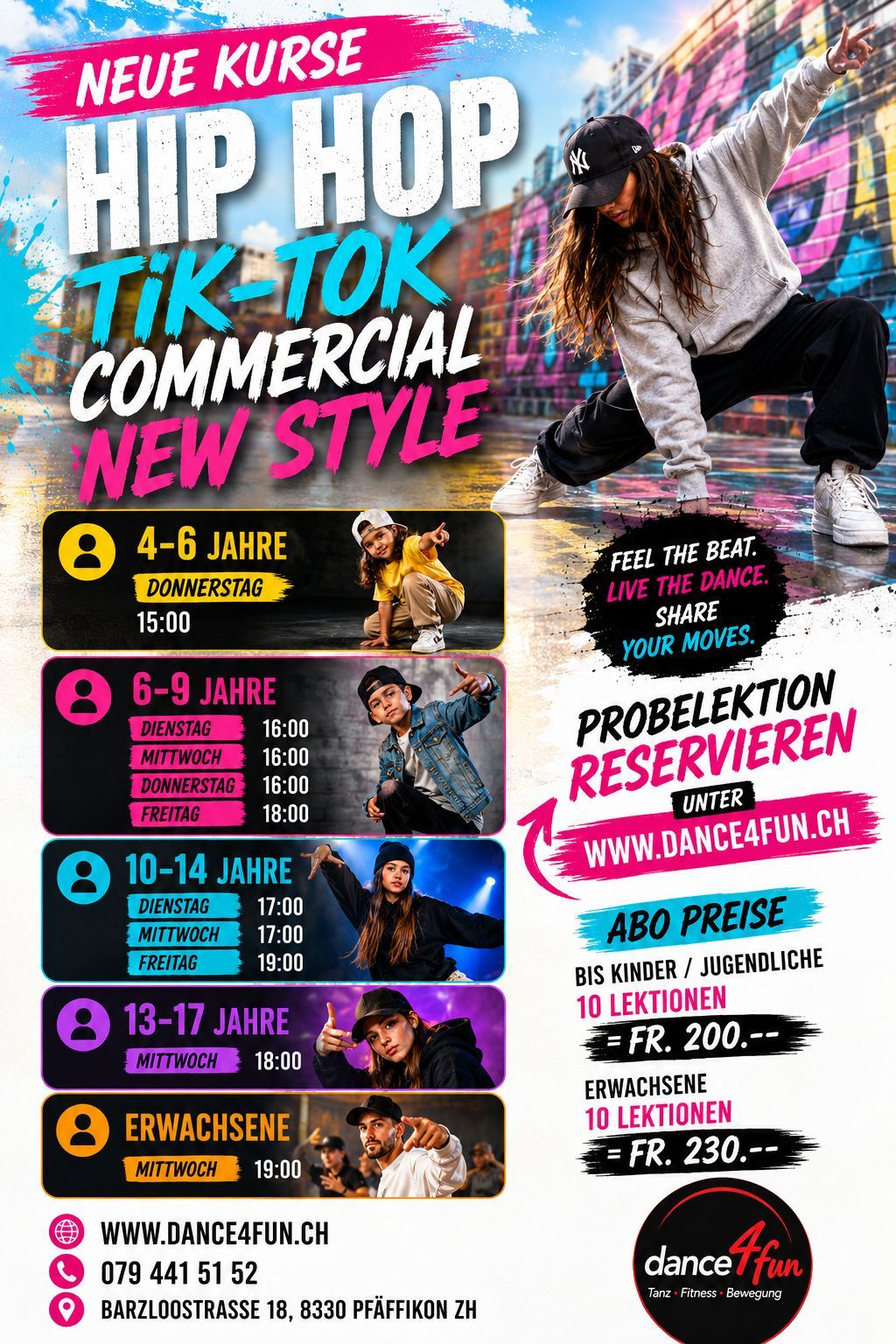 Kindertanz HipHop TikTok tanzkurse