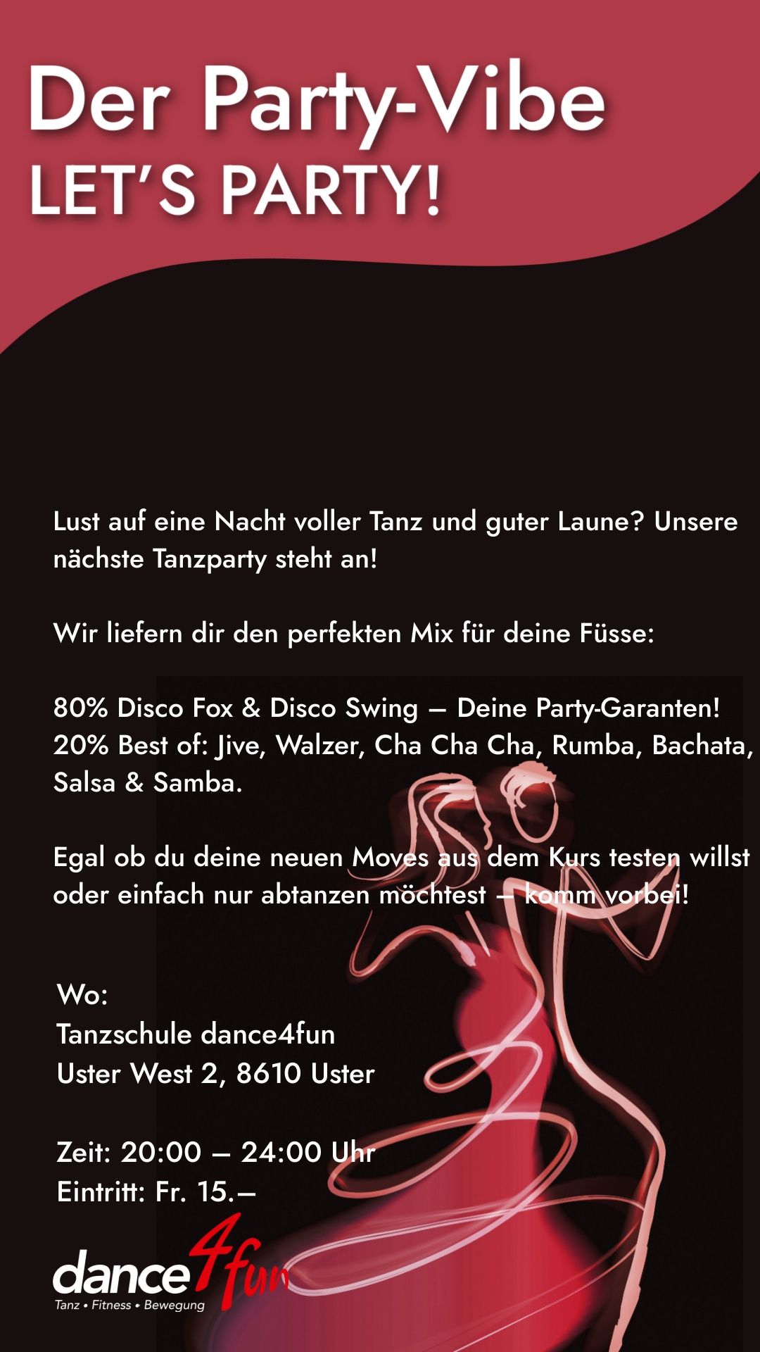 Tanzabend - Tanzparty Daten